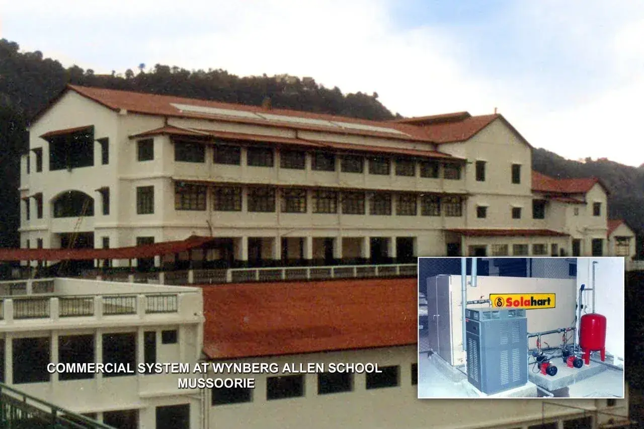 Cosmic India solar water heating and energy management project installation
