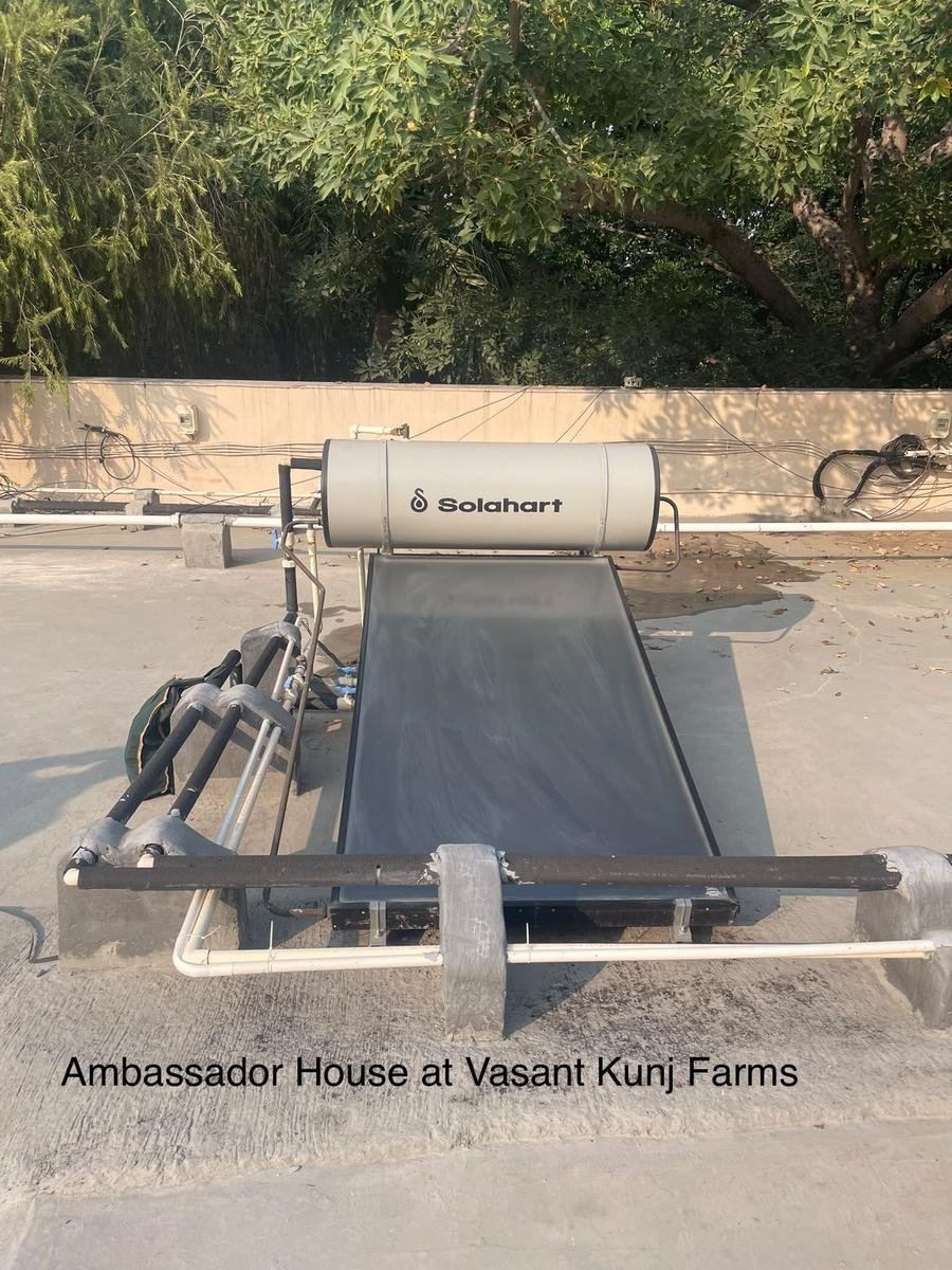 Cosmic India solar water heating and energy management project installation