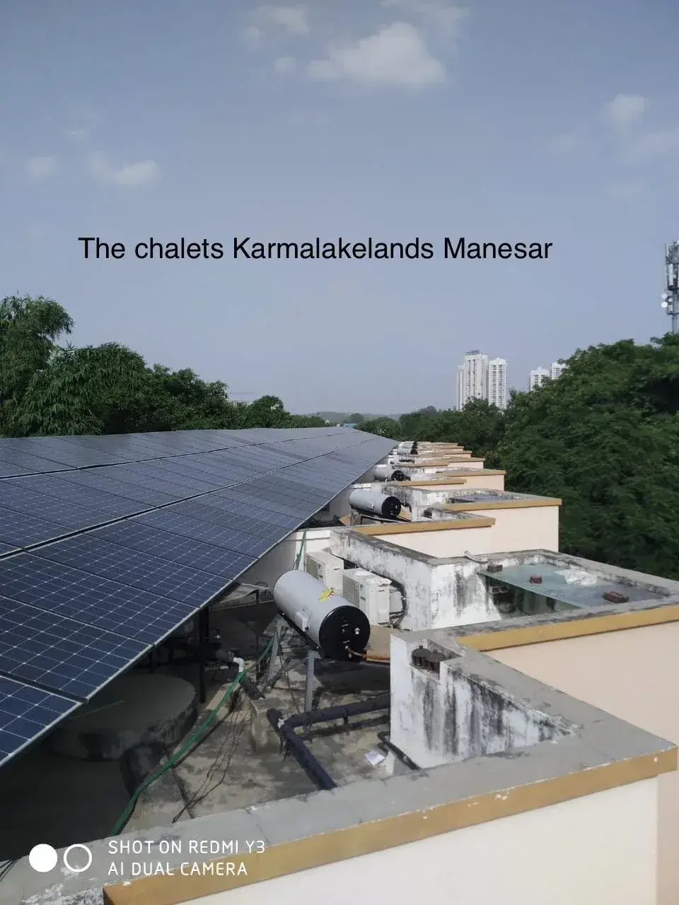 Cosmic India solar water heating and energy management project installation
